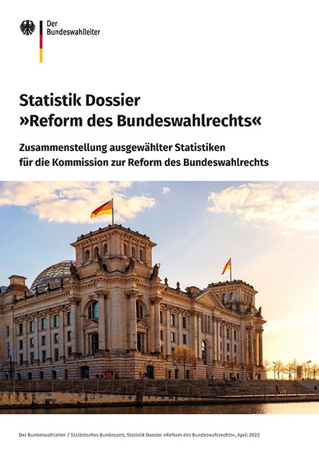 Dieses Bild zeigt die Titelseite des Dossiers "Reform des Bundeswahlrechts". © Der Bundeswahlleiter, Statistisches Bundesamt